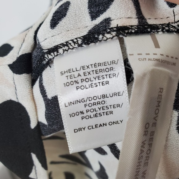 Ann Taylor LOFT black and white floral sleeveless dress size 6 - Picture 6 of 6